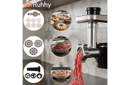 Robot kuchenny z mikserem i maszynką do mięsa – 2000 W, podgrzewana misa 6,2 l