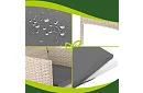 Zestaw mebli ogrodowych – stół, sofa, 2 krzesła – beżowy