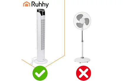 Wentylator kolumnowy oscylacyjny 83 cm, 45 W – biały + pilot zdalnego sterowania