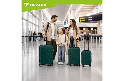 Zestaw 3 walizek podróżnych na kółkach 39 l, 70 l, 99 l – zielona