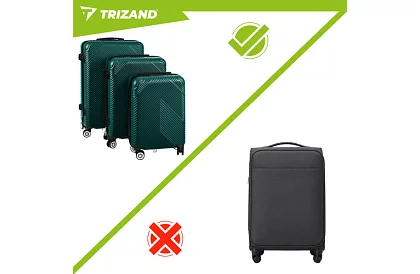 Zestaw 3 walizek podróżnych na kółkach 39 l, 70 l, 99 l – zielona