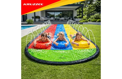 Potrójna zjeżdżalnia wodna z fontanną 480 cm + 3 jednostki