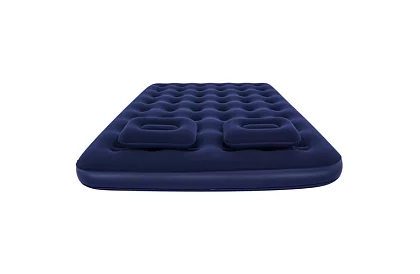 Materac dmuchany z pompką i poduszkami 203 × 152 × 22 cm – B67374