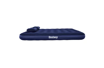 Materac dmuchany z pompką i poduszkami 203 × 152 × 22 cm – B67374