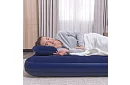 Materac dmuchany z pompką i poduszkami 203 × 152 × 22 cm – B67374