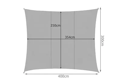 Zasłona przeciwsłoneczna 4 × 3 m – szara