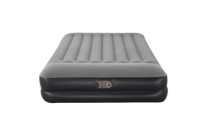 Materac dmuchany z wbudowaną pompą i poduszką 203 × 152 × 46 cm – B67403