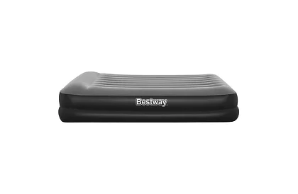 Materac dmuchany z wbudowaną pompą i poduszką 203 × 152 × 46 cm – B67403