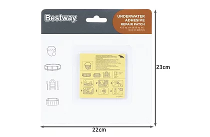 Zestaw 10 łat do naprawy basenów i jacuzzi, leżaków – B62091
