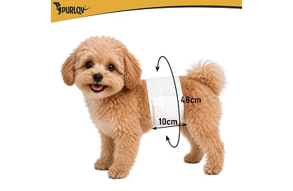 Psie pieluchy chłonne majtki 12 szt. S-M – dla psów 30–46 cm