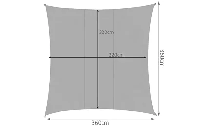 Strefa przeciwsłoneczna 3,6 × 3,6 m – szara