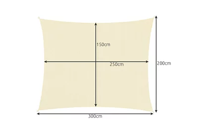 Zasłona przeciwsłoneczna 3 × 2 m – beżowa