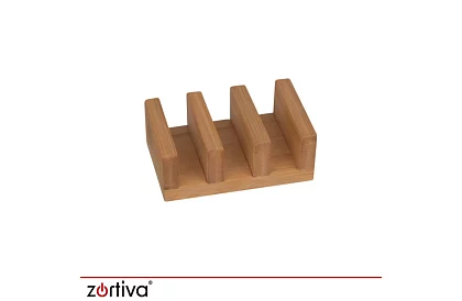 Zestaw 3 bambusowych desek do krojenia z stojakiem