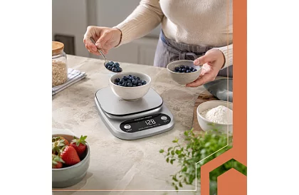 Waga elektroniczna kuchenna 5 kg - 0,1 g - stal nierdzewna