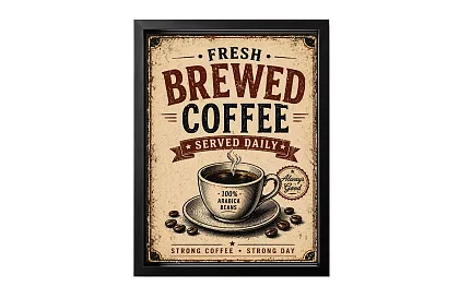 Fresh coffee - obraz - Świeża kawa codziennie 08