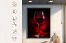 Szklanka pasji - obraz - Eleganckie czerwone wino w luksusowym stylu 13