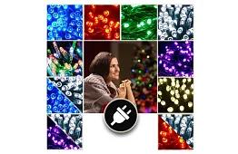 Oświetlenie świąteczne 210 LED – łańcuchy w 6 kolorach o długości 21 metrów