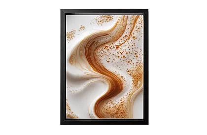 Kawa fala - obraz - Elegancka abstrakcja inspirowana cappuccino 29