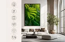 Tropikalny liść - obraz - Monstera w nowoczesnym stylu naturalnym 45