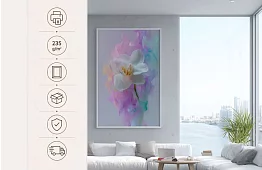 Delikatna aura - obraz - Orchidea w kolorowej mgle 51