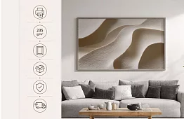 Fale piaskowe - obraz - Minimalistyczna abstrakcja w naturalnych odcieniach 69A