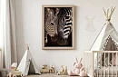 Bliskość natury - obraz - Zebra z młodym w detalu 55