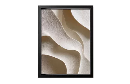 Fale w piasku - obraz - Minimalistyczna abstrakcja w naturalnych odcieniach 69