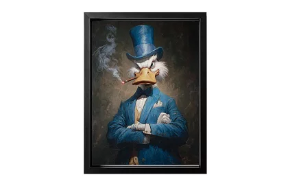 Boss elegancji - obraz - Stylowa kaczka w luksusowym portrecie 65