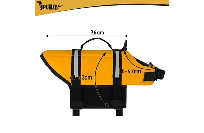 Kamizelka ratunkowa odblaskowa dla psów - rozmiar S - 4- 7 kg