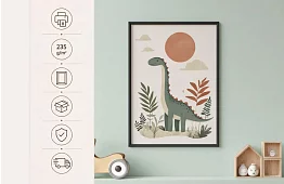 Dinosaurowy poszukiwacz przygód - obraz - Przyjazny dinozaur w naturze 73