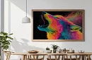Wilcza siła kolorów - obraz - Neonowy wilk w blasku kolorów 82