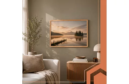 Ramka na zdjęcia 50 × 70 cm – drewniana rama z sosny