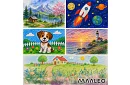 Zestaw przyborów artystycznych dla dzieci 145 elementów + XXL etui Astronaut