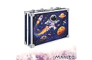Zestaw przyborów artystycznych dla dzieci 145 elementów + XXL etui Astronaut