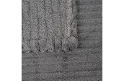 Koc 160 × 200 cm – szary, mikrofibra, jakość premium