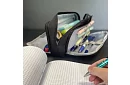 Etui szkolne – czarny trójkomorowy piórnik