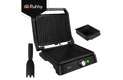 Grill elektryczny kontaktowy 2000 W – grill wysuwany z regulacją temperatury
