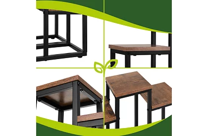 Elegancki metalowy stojak na kwiaty 67 × 34,5 × 51 cm – 6 poziomów