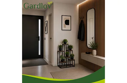 Elegancki metalowy stojak na kwiaty 67 × 34,5 × 51 cm – 6 poziomów