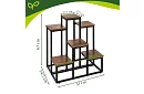 Elegancki metalowy stojak na kwiaty 67 × 34,5 × 51 cm – 6 poziomów