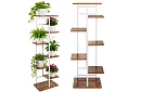 Elegancki metalowy stojak na kwiaty 120 × 42 × 23,5 cm – 7 poziomów