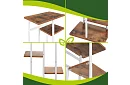 Elegancki metalowy stojak na kwiaty 120 × 42 × 23,5 cm – 7 poziomów