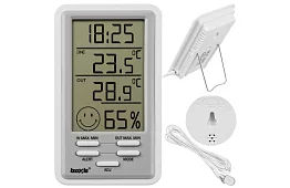 Bezprzewodowa stacja meteorologiczna – termometr, higrometr, zegar i budzik