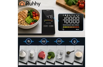 Waga kuchenna elektroniczna 5 kg z Bluetooth, wyświetlaczem LCD i analizą kalorii