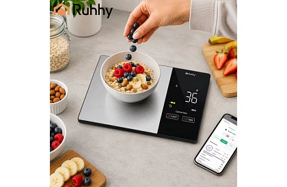 Waga kuchenna elektroniczna 5 kg z Bluetooth, wyświetlaczem LCD i analizą kalorii