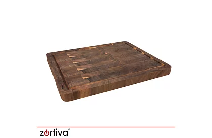 Drewniana deska kuchenne 43 × 33 cm – masywna deska z drewna akacjowego