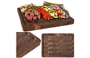 Drewniana deska kuchenne 43 × 33 cm – masywna deska z drewna akacjowego