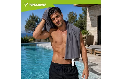 Ręcznik szybkoschnący 180 × 100 cm z mikrofibry – szary