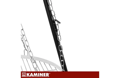 Grill ogrodowy z trójnogą i wiszącym rusztem 58 cm – kominkowe ognisko