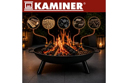 Grill ogrodowy z trójnogą i wiszącym rusztem 58 cm – kominkowe ognisko